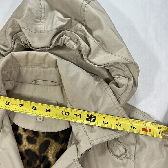 Laundry by‎ Shelli Segal Double Breasted Hooded Trench Coat Cream Size M - Picture 13 of 16
